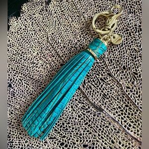 👗 TURQUOISE MELBOURNE LARGE BRAHMIN TASSEL